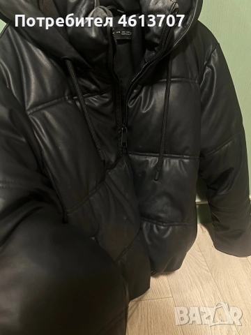 Zara черно зимно яке , снимка 3 - Якета - 51946685
