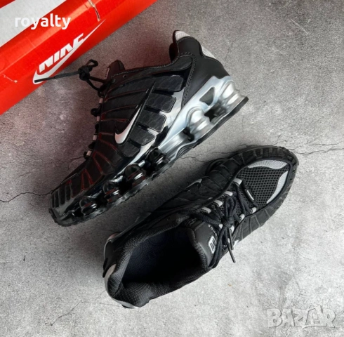 Nike Shox TL Black and Silver Мъжки Маратонки с Кутия 40-45 Номер , снимка 4 - Маратонки - 53063932