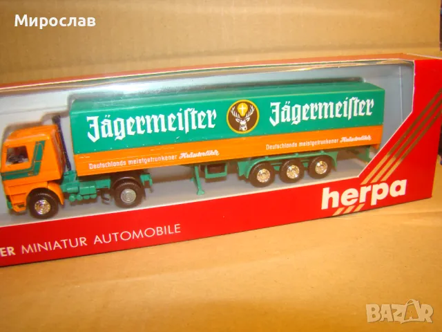 HERPA H0 1/87 SCANIA КАМИОН ТИР МОДЕЛ ИГРАЧКА КОЛИЧКА, снимка 3 - Колекции - 48577453