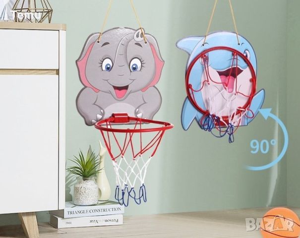 Баскетболен кош за деца с различни животни / Вариант: Слон, Делфин, снимка 2 - Други - 46453522