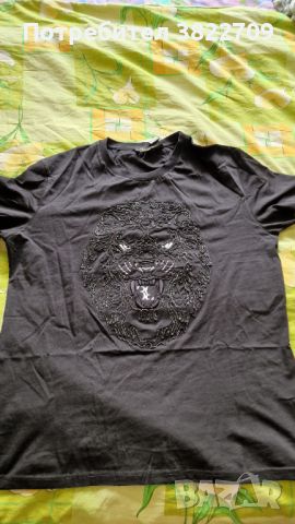 Мъжка черна тениска MAJKA TENISKA, снимка 1 - Тениски - 45698952