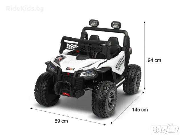 Офроуд акумулаторен автомобил BLAZE, Черен – 4x4, до 35кг., с дистанционно и LED, снимка 18 - Детски велосипеди, триколки и коли - 49976137