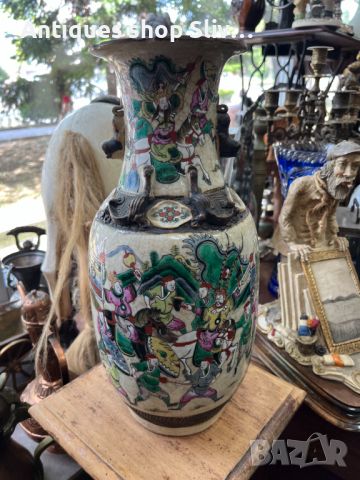 Автентична китайска ваза от 19в. №5595, снимка 1 - Антикварни и старинни предмети - 46446150