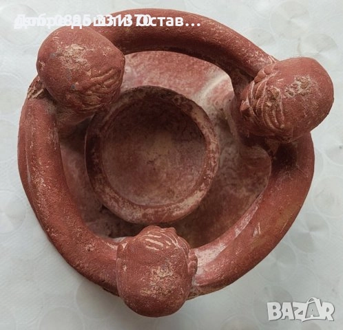 Керамика: къща-свещник, танц-хоро, магаре-кана, Бусинска керамика, солница или пепелник, цървули, снимка 5 - Статуетки - 30595007