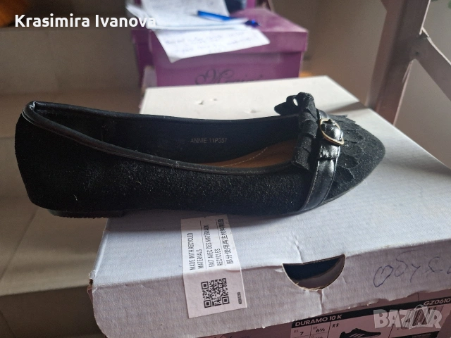 нови обувки естествен велур черен , снимка 2 - Дамски ежедневни обувки - 54184822
