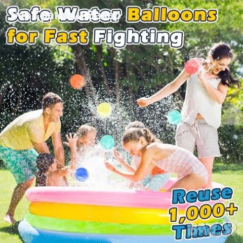 Нови Многократни самозатварящи се водни балони 6 броя за деца и възрастни, снимка 5 - Други - 45864845