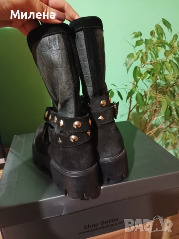 Боти естествена кожа и велур , снимка 5 - Дамски боти - 52589705