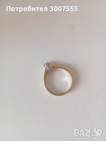 дамски златен пръстен с диамант , снимка 5 - Други - 52863374