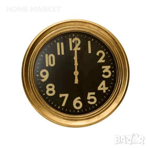 Стенен часовник със златна рамка , 50*50 см  Стенен часовник със златна рамка Елегантен и стилен, снимка 3 - Други стоки за дома - 53507037
