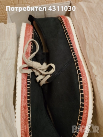 Мъжки тъмно сини еспадрили нови, номер 42, снимка 2 - Мъжки ботуши - 53392445