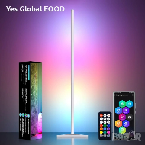 RGBIC LED Подова лампа 140см с App и Music Sync, снимка 5 - Лед осветление - 53640006