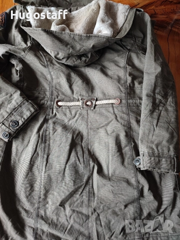 GAASTRA топла военна парка шуба с дебела подплата качулка Хл, снимка 2 - Якета - 52591401