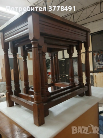 Дъбови масички тип 3 в 1, снимка 2 - Маси - 53909824