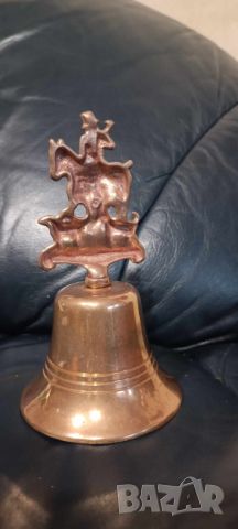 Английска месингова камбана, снимка 2 - Антикварни и старинни предмети - 45877996