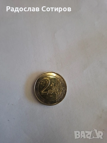 монета 2 евро от емисия 2000г. в добро състояние, снимка 2 - Нумизматика и бонистика - 53983197
