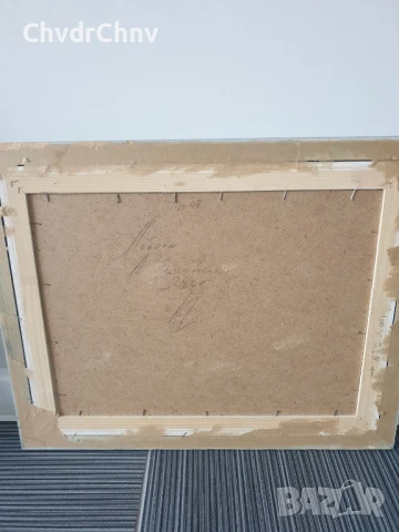 51х41см/малка картина масло върху фазер/градски пейзаж-Лондон/дървена рамка, снимка 7 - Картини - 50853106