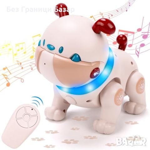 Ново Интерактивно куче-робот с дистанционно и LED светлини, Идеален подарък дете, снимка 1 - Други - 45352845