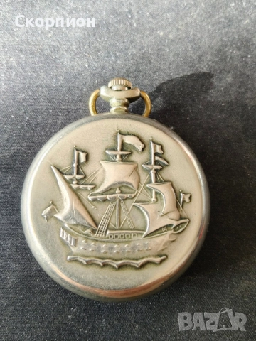 Джобен часовник - Молния - СССР - КОРАБ - Промоция, снимка 5 - Джобни - 50040781