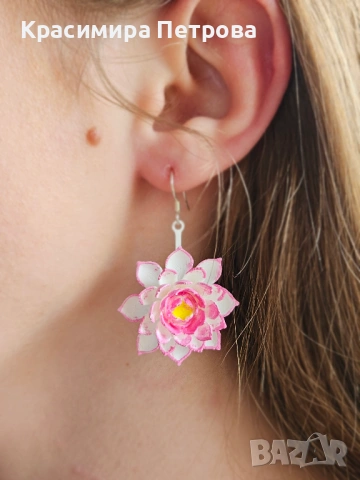 Обеци "Водна лилия"