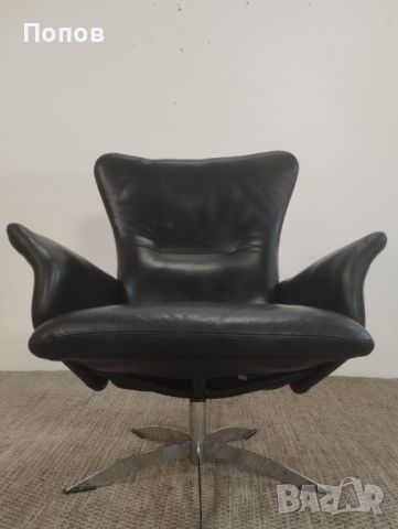 Hjort Knudsen – Кресло Opus – естествена кожа, снимка 1 - Дивани и мека мебел - 46419495