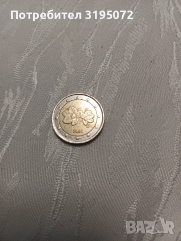 Продавам рядка 2 евро монета 2001г.Финландия, снимка 2 - Нумизматика и бонистика - 54160322