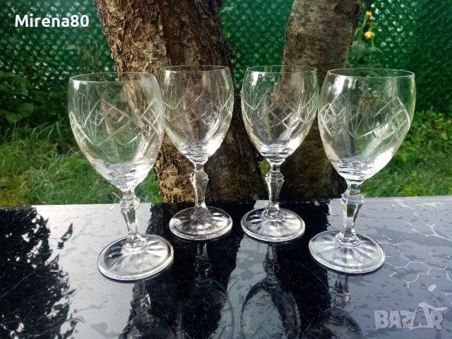 Кристални чаши за ракия - 4 бр., снимка 1 - Чаши - 46062847