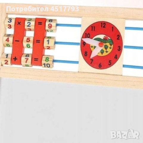 Мултифункционална образователна детска дъска с дървена рамка – за писане, рисуване и обучение, снимка 6 - Образователни игри - 54142412