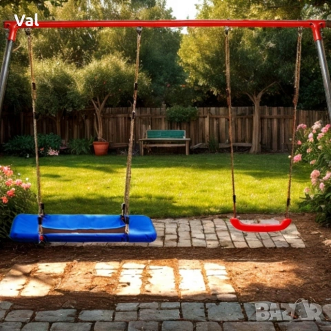 Двойна градинска люлка - класическа и щъркелово гнездо - гарантиран релакс и забавление, снимка 3 - Други стоки за дома - 53818909