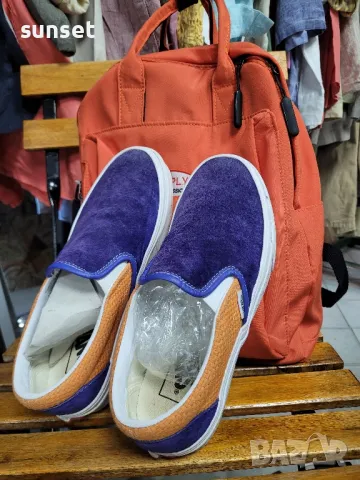 VANS Classic Slip On Mens 7 Womens 8.5 P&C Royal Blue Apricot VN0A4U38WTJ- 39 номер, снимка 13 - Кецове - 46820830