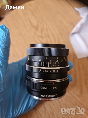 Обектив Carl Zeiss Planar 50mm f1.8 + адаптер QBM, снимка 5 - Обективи и филтри - 54080140