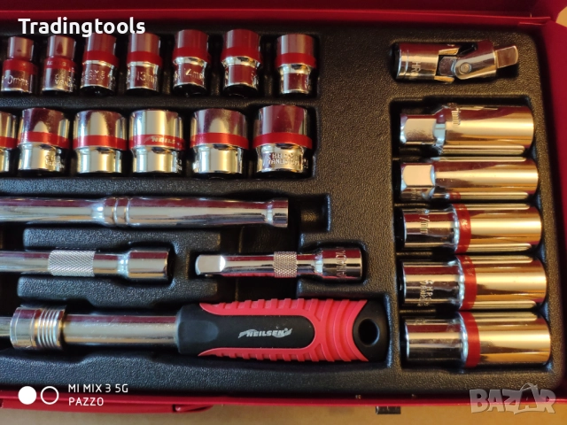 NEILSEN TOOLS гедоре /гидория 3/8 33части качествени вложки камъни комплект, снимка 5 - Гедорета - 52856047