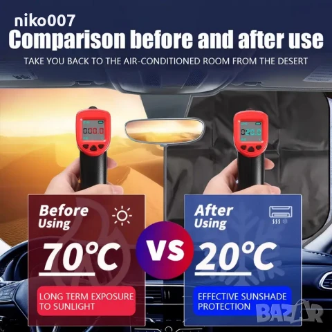 Универсален термо сенник-покривало за кола-джип-ван-автомобил-мини ван, снимка 7 - Аксесоари и консумативи - 51276807