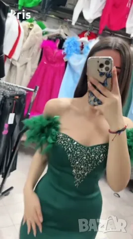 Рокля с пера , снимка 3 - Рокли - 50353626