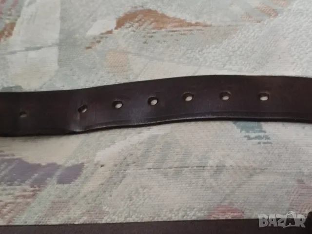 оригинален кожен колан на бранда uomo Italy genuine leather голям размер xl, снимка 10 - Колани - 49019625