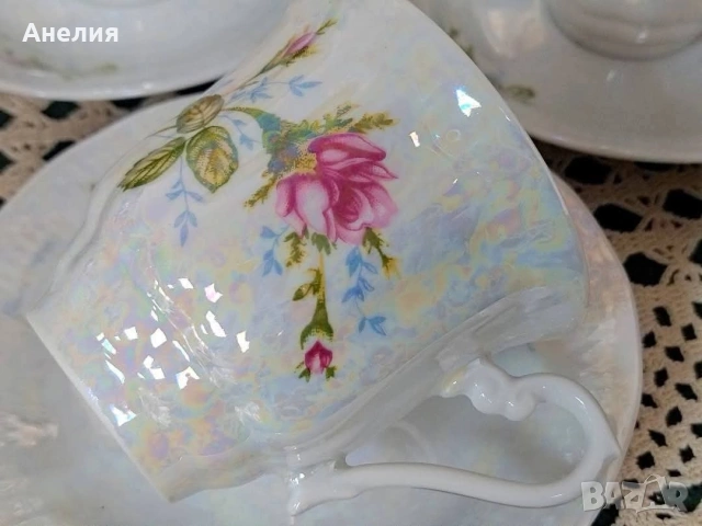 Wawel Poland красота седеф с рози, снимка 13 - Чаши - 54152570