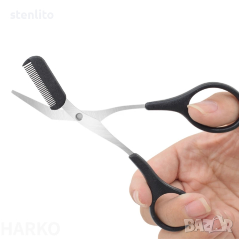 Ножица с гребен за вежди, малка ножичка за вежди, снимка 2 - Козметика за лице - 45003357