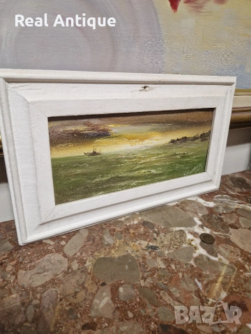 Куню Китанов масло върху фазер подписана датирана картина , снимка 5 - Картини - 54223996