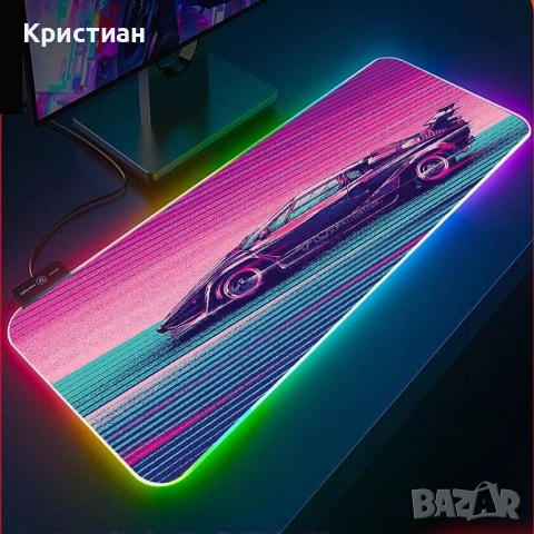 XXL RGB Gaming Mouse Pad • LED Подсветка • Голям Геймърски Пад 80×30 / 90×40 / 100×50