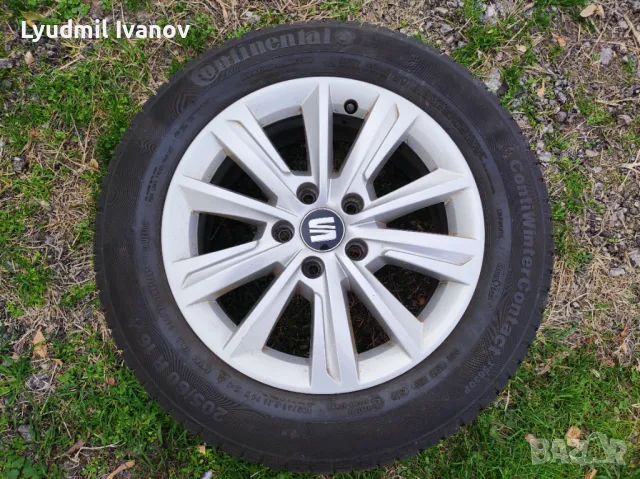 Алуминиеви джанти 5X112 със зимни гуми 205/60 R16 за Seat Alhambra 2010-2020, снимка 7 - Гуми и джанти - 47830857