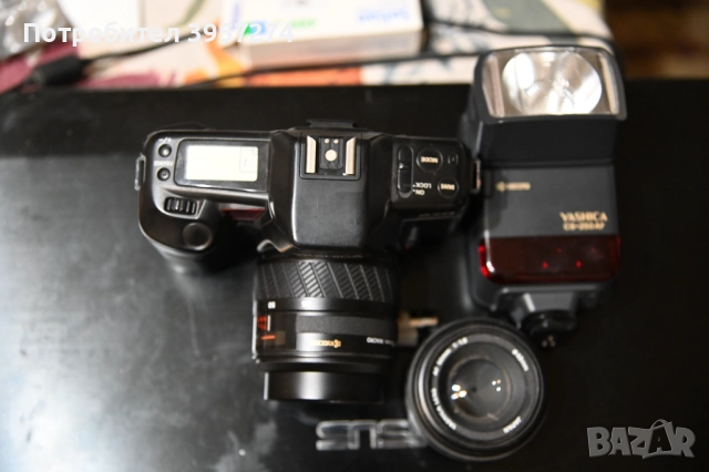 Yashica Kyosera 270 autofocus+Yashika 50/1.8+Yashika 35-70Macro+Yashika свткавица, снимка 3 - Фотоапарати - 52381534