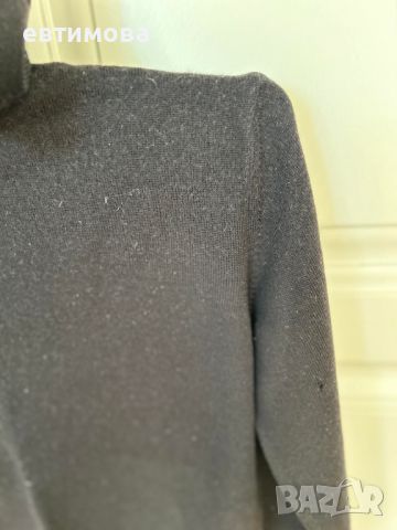 Поло пуловер MaxMara, Италия, вълна, черен, снимка 14 - Блузи с дълъг ръкав и пуловери - 45359619