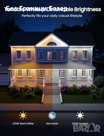 Нова AI смарт LED лента 5метра RGBW IC IP65 външно осветление дом къща, снимка 5 - Лед осветление - 53048517