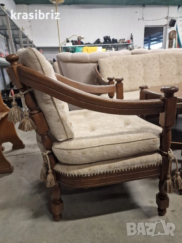 К-т Масивно Канапе...2-ка Кресла и Маса-внос от Германия!, снимка 7 - Дивани и мека мебел - 53563507