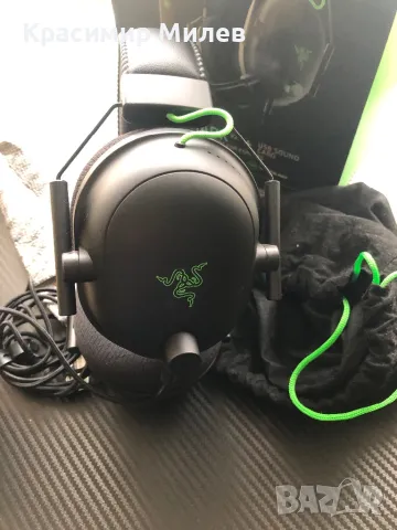 Геймърски слушалки Razer BlackShark V2 + USB Sound Card- Черни, снимка 10 - Слушалки за компютър - 49517535