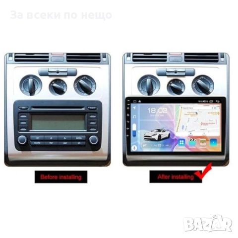 VW Touran (2003–2009) 9″ Android мултимедия – за Климатик, снимка 3 - Аксесоари и консумативи - 52317613