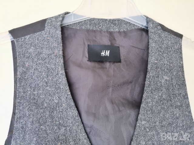 H&M Wool Vest / S* / мъжки елегантно официален елек с вълна / състояние: ново, снимка 5 - Костюми - 45201065