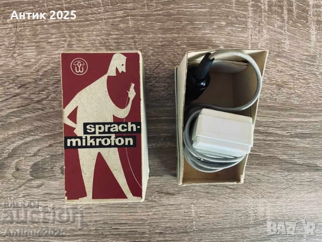 Ретро микрофон VEB DSPM (ГДР) с кутия и документ – Leipzig
