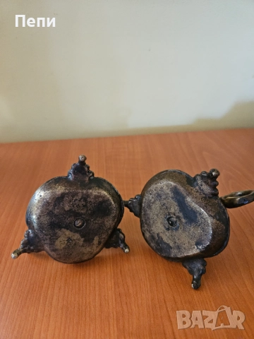 Месингови свещници 2 бр, снимка 4 - Антикварни и старинни предмети - 51822979