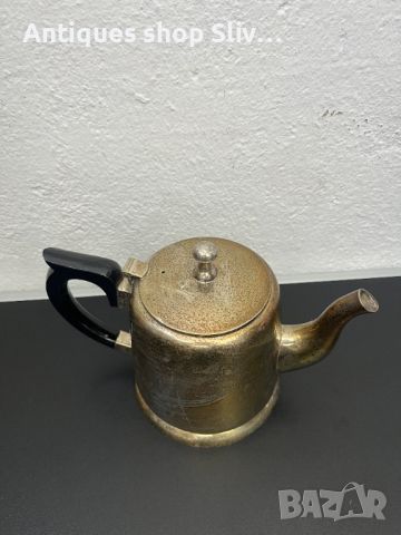 Английски посребрен чайник. №5584, снимка 2 - Антикварни и старинни предмети - 46443710
