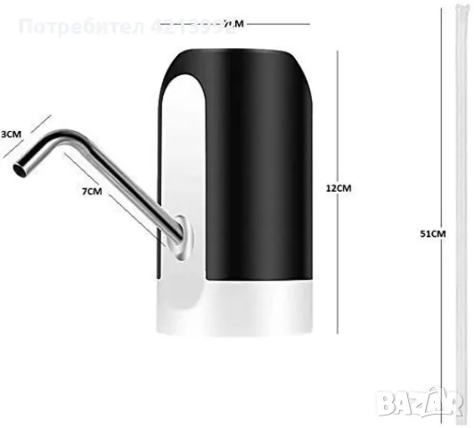 Иновативен смарт Електрически  безжичен презареждащ се диспенсър за вода !, снимка 4 - Други - 47086052